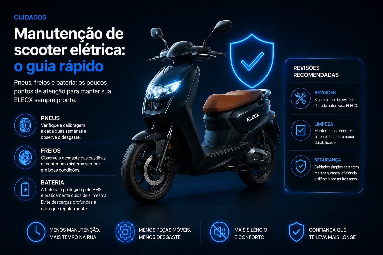 Manutenção de scooter elétrica: o guia rápido